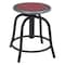 National Public Seating Height Adjustable Swivel Stool, 18"-24", Burgundy Seat/Black Frame 6818-10 - alternate 1